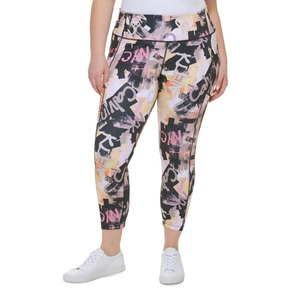 Calvin Klein Performance Plus Size Printed High Waist 7/8 Leggings - Picture 1 of 3